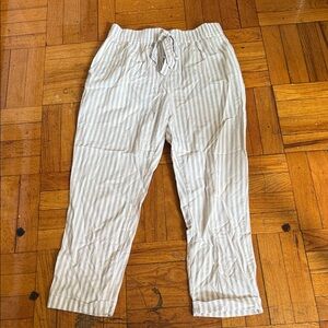 Zara Beige Striped Men's Joggers